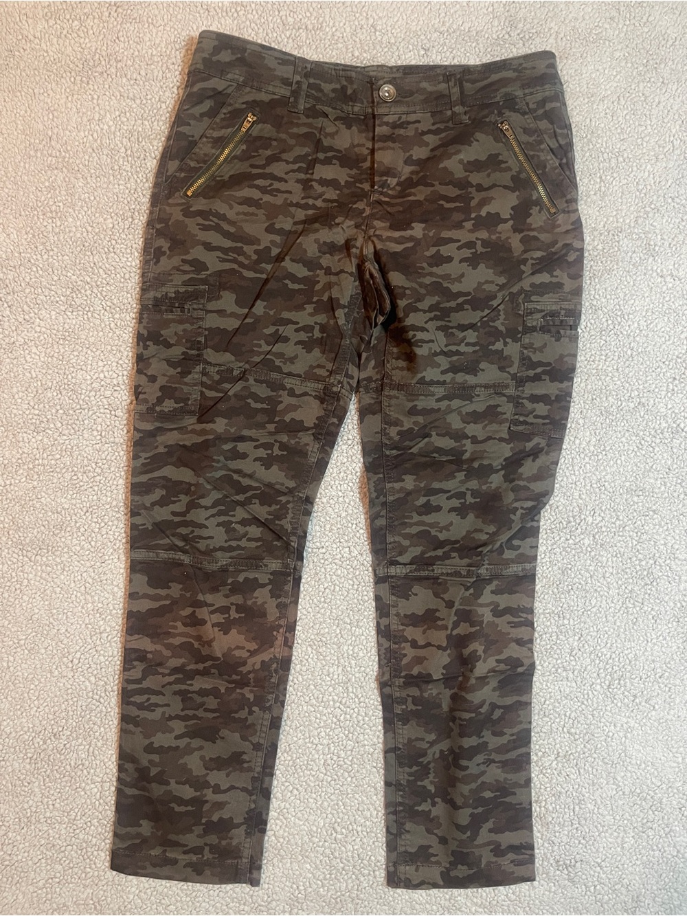 Faded Glory camo cargo pants Size 10 #cargo #military